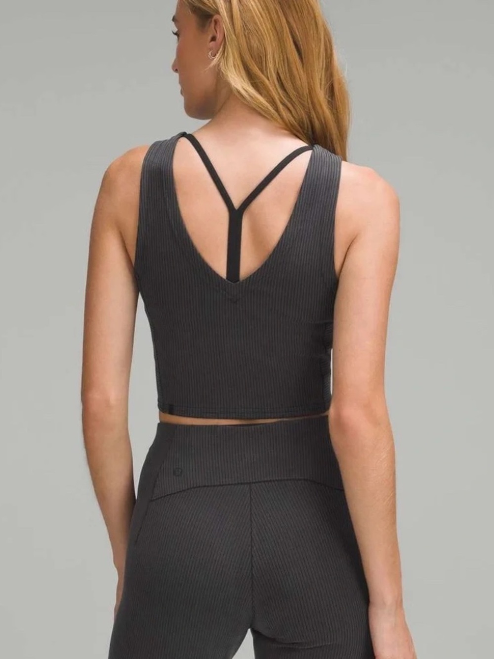 Lululemon Ribbed Softstreme Cropped Tank Top Black Size 6 - Picture 8 of 8
